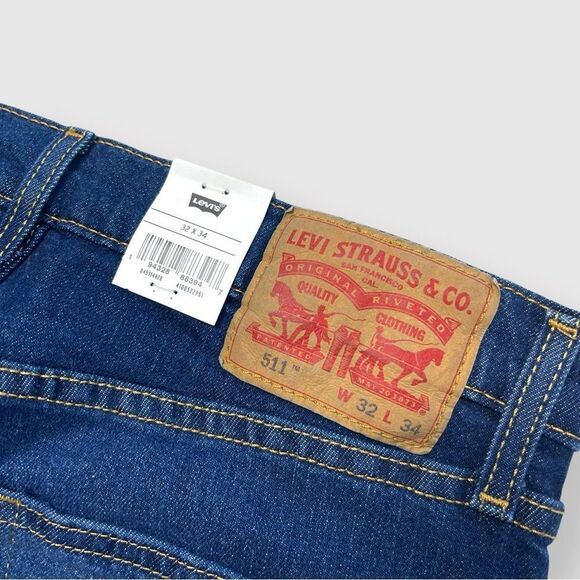 NWT Levi's 511 Slim Fit Flex Jeans, Myers Dust Destructed Wash, 32 x 34 45114478 - Picture 8 of 10